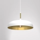 lafabryka.pl Lampa wisząca LINCOLN WHITE/GOLD 1xE27 MLP7899 Milagro